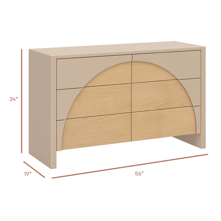 Bureau 6 Tiroirs Moab - Taupe/Cendre (Assemblée)-Babyletto-LET-M30216TPESH-CLÉMENT