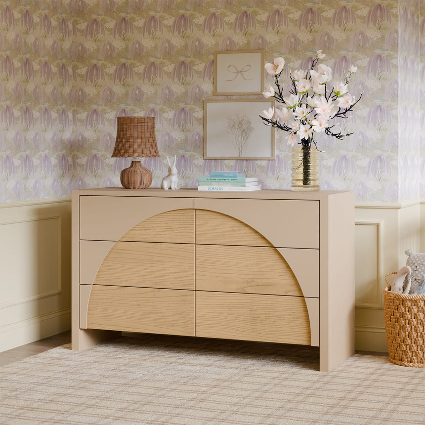 Bureau 6 Tiroirs Moab - Taupe/Cendre (Assemblée)-Babyletto-LET-M30216TPESH-CLÉMENT