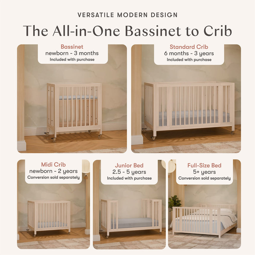 Couchette Convertible 9-en-1 Rolli - Naturel Lavé-Babyletto-LET-M30880NX-CLÉMENT