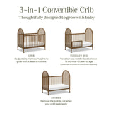 Couchette Convertible 3-en-1 Alouette - Noyer Naturel-Namesake-LET-M31401NL-CLÉMENT