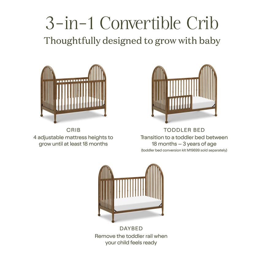 Couchette Convertible 3-en-1 Alouette - Noyer Naturel-Namesake-LET-M31401NL-CLÉMENT