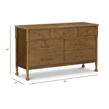 Commode 7 Tiroirs Alouette - Noyer Naturel-Namesake-LET-M31416NL-CLÉMENT