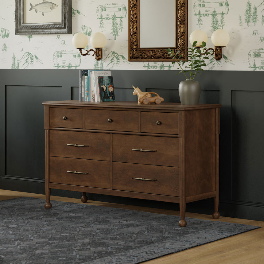Commode 7 Tiroirs Alouette - Noyer Naturel-Namesake-LET-M31416NL-CLÉMENT