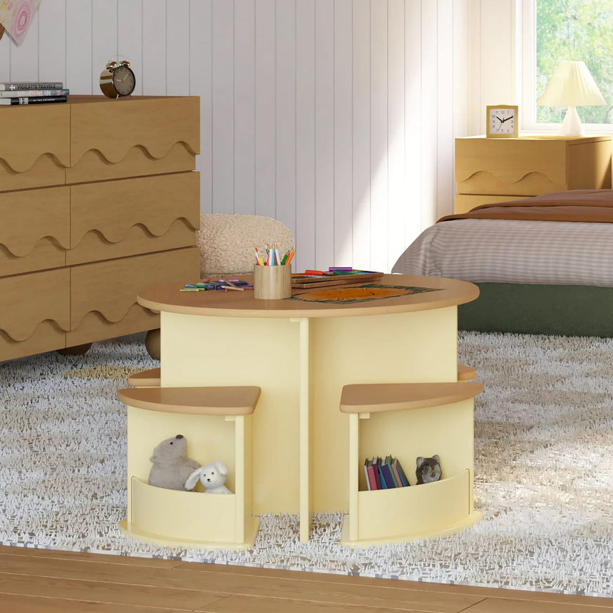 Table de jeu emboîtable Nessa - Miel et Jaune-Babyletto-LET-M31720PYHY-CLÉMENT