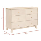 Commode 6 Tiroirs Hudson - Naturel Lavé-Babyletto-LET-M32526NX-CLÉMENT