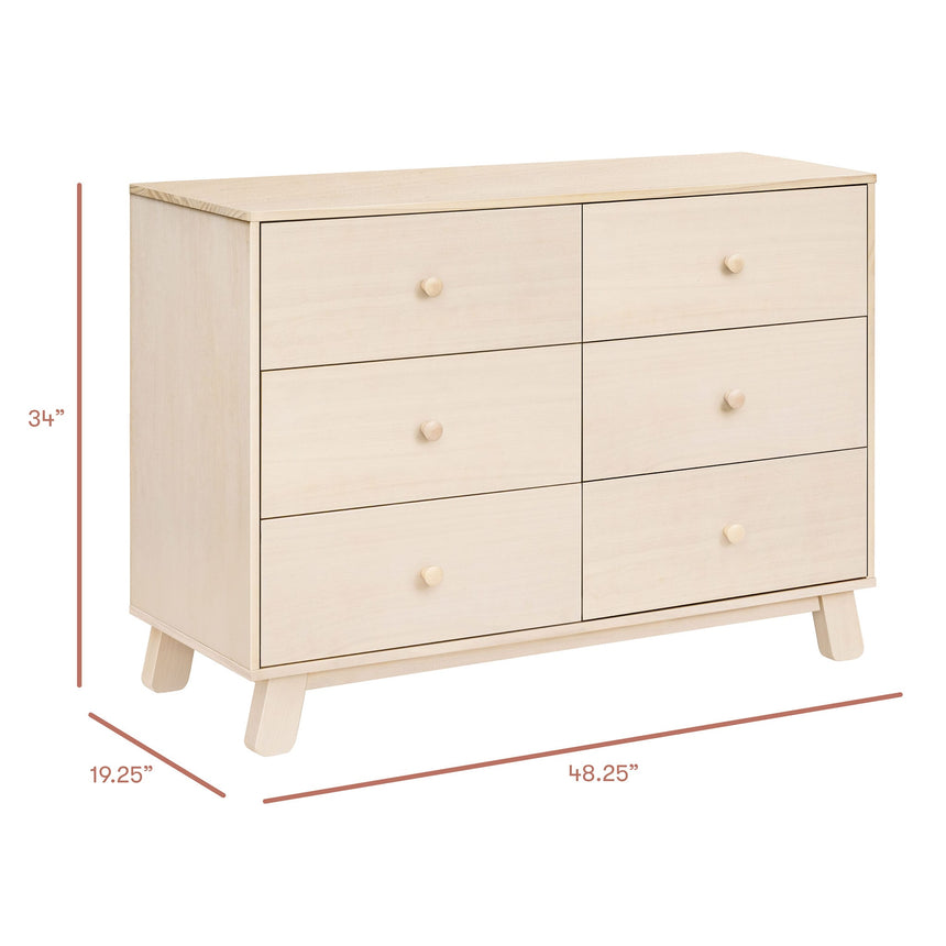 Commode 6 Tiroirs Hudson - Naturel Lavé-Babyletto-LET-M32526NX-CLÉMENT
