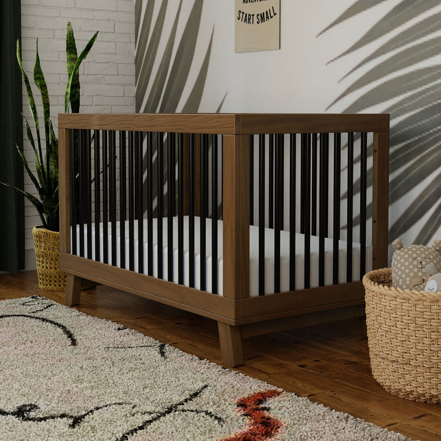Couchette Convertible 3 en 1 Hudson - Noyer / Noir-Babyletto-LET-M4201NLB-CLÉMENT