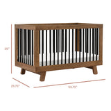 Couchette Convertible 3 en 1 Hudson - Noyer / Noir-Babyletto-LET-M4201NLB-CLÉMENT