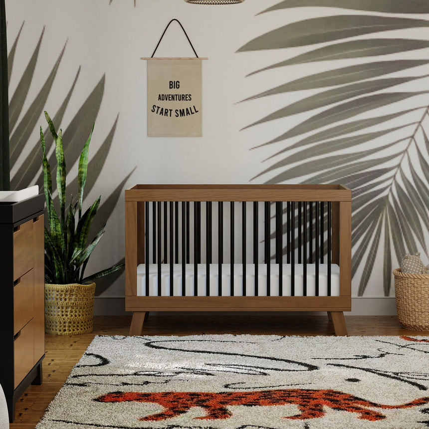 Couchette Convertible 3 en 1 Hudson - Noyer / Noir-Babyletto-LET-M4201NLB-CLÉMENT