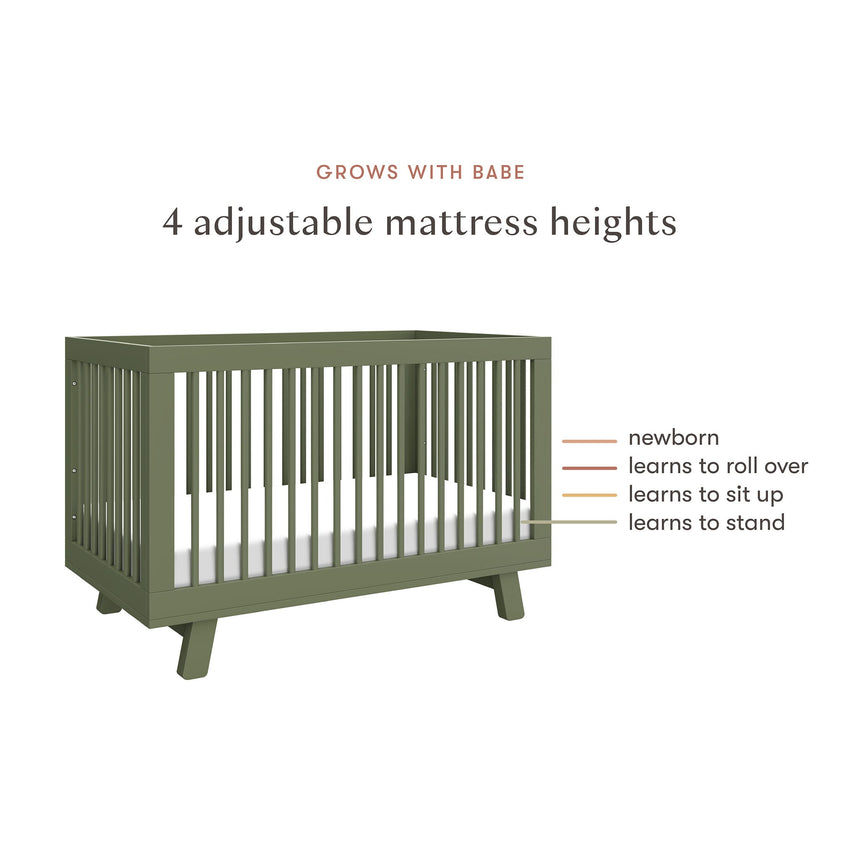 Couchette Convertible 3 en 1 Hudson - Olive-Babyletto-LET-M4201OL-CLÉMENT