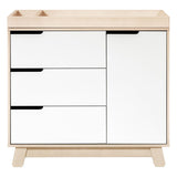 Meuble à Langer à 3 Tiroirs Hudson avec Plateau Amovible - Naturel Lavé / Blanc-Babyletto-LET-M4223NXW-CLÉMENT