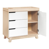 Meuble à Langer à 3 Tiroirs Hudson avec Plateau Amovible - Naturel Lavé / Blanc-Babyletto-LET-M4223NXW-CLÉMENT