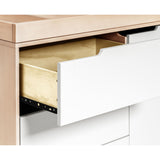 Meuble à Langer à 3 Tiroirs Hudson avec Plateau Amovible - Naturel Lavé / Blanc-Babyletto-LET-M4223NXW-CLÉMENT