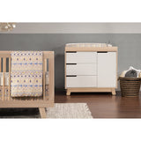 Meuble à Langer à 3 Tiroirs Hudson avec Plateau Amovible - Naturel Lavé / Blanc-Babyletto-LET-M4223NXW-CLÉMENT