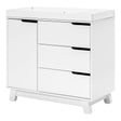 Meuble à Langer à 3 Tiroirs Hudson avec Plateau Amovible - Blanc-Babyletto-LET-M4223W-CLÉMENT