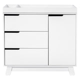Meuble à Langer à 3 Tiroirs Hudson avec Plateau Amovible - Blanc-Babyletto-LET-M4223W-CLÉMENT