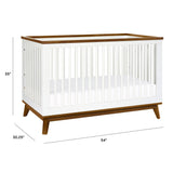 Couchette Convertible 3 en 1 Scoot - Blanc / Noyer-Babyletto-LET-M5801WNL-CLÉMENT
