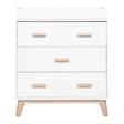 Meuble à Langer 3 Tiroirs Scoot - Blanc / Naturel Lavé-Babyletto-LET-M5823WNX-CLÉMENT