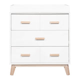 Meuble à Langer 3 Tiroirs Scoot - Blanc / Naturel Lavé-Babyletto-LET-M5823WNX-CLÉMENT