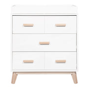 Meuble à Langer 3 Tiroirs Scoot - Blanc / Naturel Lavé-Babyletto-LET-M5823WNX-CLÉMENT