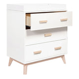 Meuble à Langer 3 Tiroirs Scoot - Blanc / Naturel Lavé-Babyletto-LET-M5823WNX-CLÉMENT