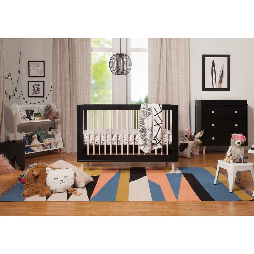 Couchette Convertible 3 en 1 Lolly - Noir / Naturel Lavé-Babyletto-LET-M9001BNX-CLÉMENT
