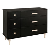 Commode Double 6 Tiroirs Lolly - Noir / Naturel Lavé-Babyletto-LET-M9016BNX-CLÉMENT