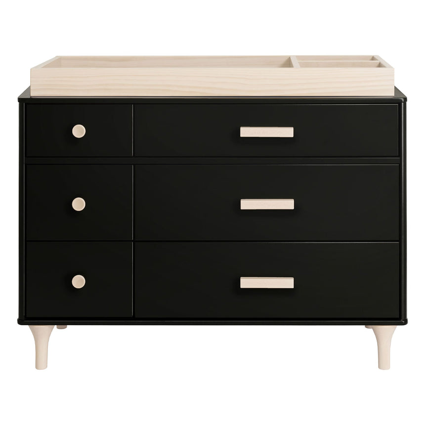 Commode Double 6 Tiroirs Lolly - Noir / Naturel Lavé-Babyletto-LET-M9016BNX-CLÉMENT