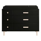 Commode Double 6 Tiroirs Lolly - Noir / Naturel Lavé-Babyletto-LET-M9016BNX-CLÉMENT