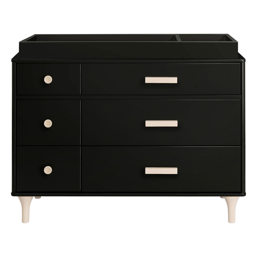 Commode Double 6 Tiroirs Lolly - Noir / Naturel Lavé-Babyletto-LET-M9016BNX-CLÉMENT