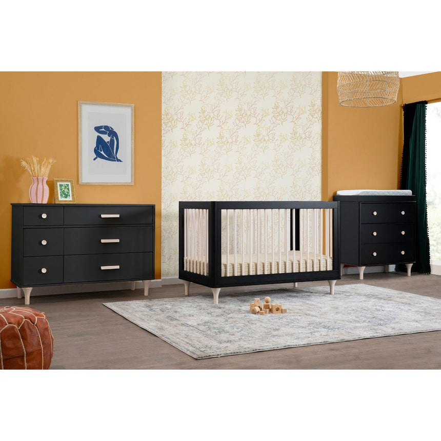 Commode Double 6 Tiroirs Lolly - Noir / Naturel Lavé-Babyletto-LET-M9016BNX-CLÉMENT
