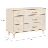 Commode Double 6 Tiroirs Lolly - Naturel Lavé-Babyletto-LET-M9016NX-CLÉMENT