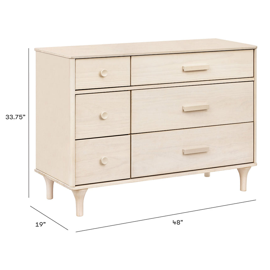 Commode Double 6 Tiroirs Lolly - Naturel Lavé-Babyletto-LET-M9016NX-CLÉMENT