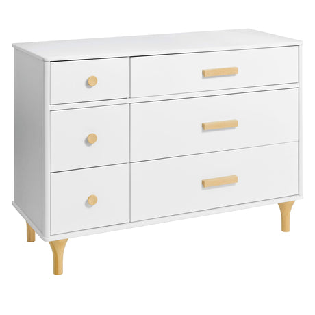 Commode Double 6 Tiroirs Lolly - Blanc / Naturel-Babyletto-LET-M9016WN-CLÉMENT