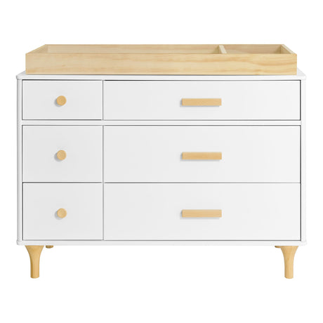 Commode Double 6 Tiroirs Lolly - Blanc / Naturel-Babyletto-LET-M9016WN-CLÉMENT