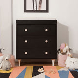Meuble à Langer 3 Tiroirs avec Plateau Amovible Lolly - Noir / Naturel Lavé-Babyletto-LET-M9023BNX-CLÉMENT