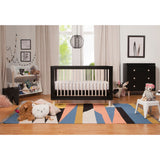 Meuble à Langer 3 Tiroirs avec Plateau Amovible Lolly - Noir / Naturel Lavé-Babyletto-LET-M9023BNX-CLÉMENT