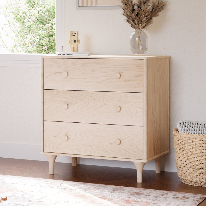 Meuble à Langer 3 Tiroirs avec Plateau Amovible Lolly - Naturel Lavé-Babyletto-LET-M9023NX-CLÉMENT