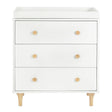 Meuble à Langer 3 Tiroirs avec Plateau Amovible Lolly - Blanc / Naturel-Babyletto-LET-M9023WN-CLÉMENT