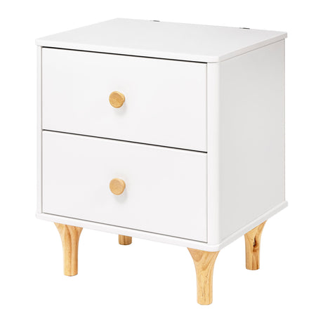 Table de Nuit Lolly avec Port USB - Blanc et Naturel-Babyletto-LET-M9060WN-CLÉMENT