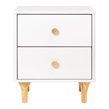 Table de Nuit Lolly avec Port USB - Blanc et Naturel-Babyletto-LET-M9060WN-CLÉMENT