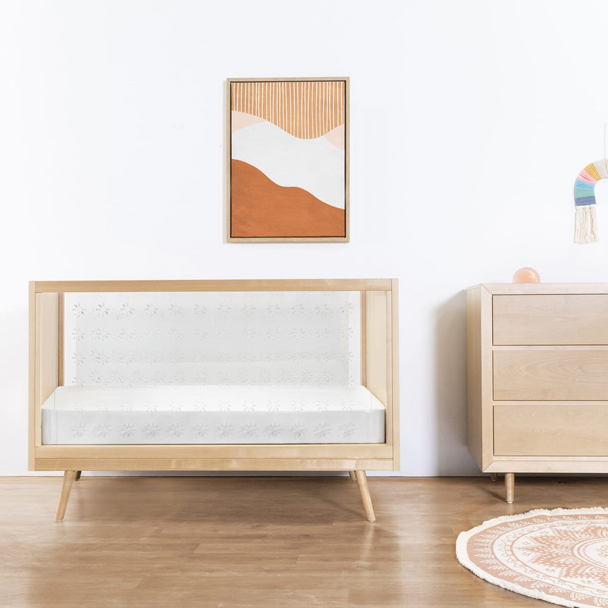 Couchette 3-en-1 Transparente Nifty - Acrylique / Bouleaux Naturel-Babyletto-LET-US0300BR-CLÉMENT