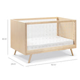 Couchette 3-en-1 Transparente Nifty - Acrylique / Bouleaux Naturel-Babyletto-LET-US0300BR-CLÉMENT