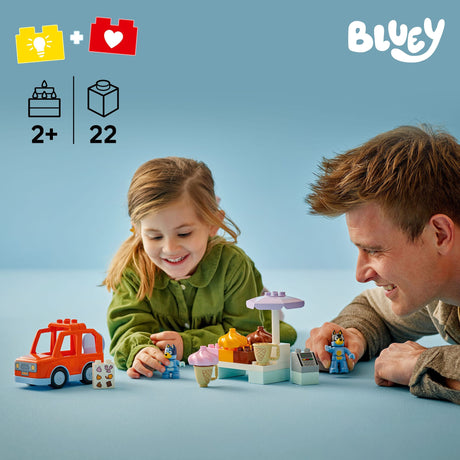 LEGO® DUPLO® La visite au comptoir de crème glacée avec Bluey-LEGO®-LGO-10458-CLÉMENT