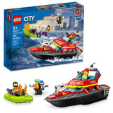 LEGO® City Le bateau de secours de pompiers-LEGO®-LGO-60373-CLÉMENT