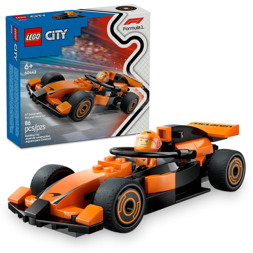 LEGO® City Le pilote de F1® avec la voiture de course McLaren-LEGO®-LGO-60442-CLÉMENT