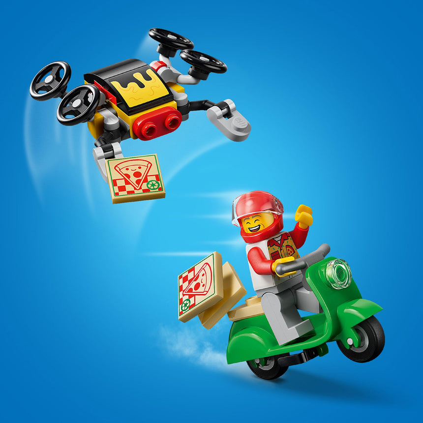LEGO® City La pizzeria et ses véhicules de livraison-LEGO®-LGO-60496-CLÉMENT