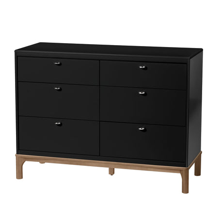 Commode 6 Tiroirs Laurel - Noir/Noyer-Little Seeds-LIS-CG007SCBP-CLÉMENT