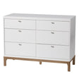 Commode 6 Tiroirs Laurel - Blanc/Noyer-Little Seeds-LIS-CG007TPCS-CLÉMENT