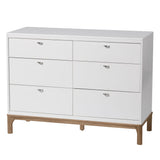 Commode 6 Tiroirs Laurel - Blanc/Noyer-Little Seeds-LIS-CG007TPCS-CLÉMENT